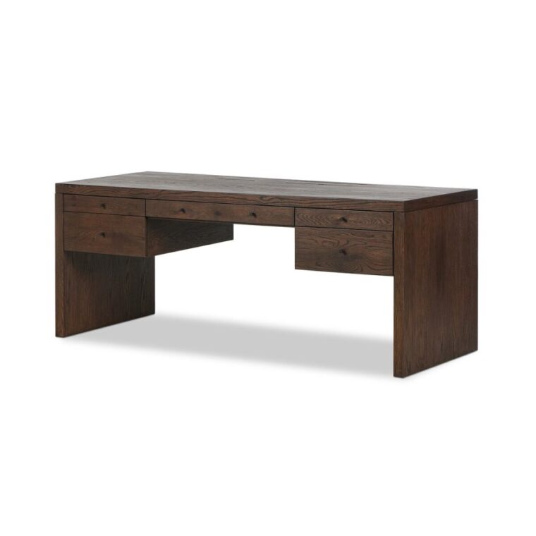 Resawn Oak Executive Desk - Image 9