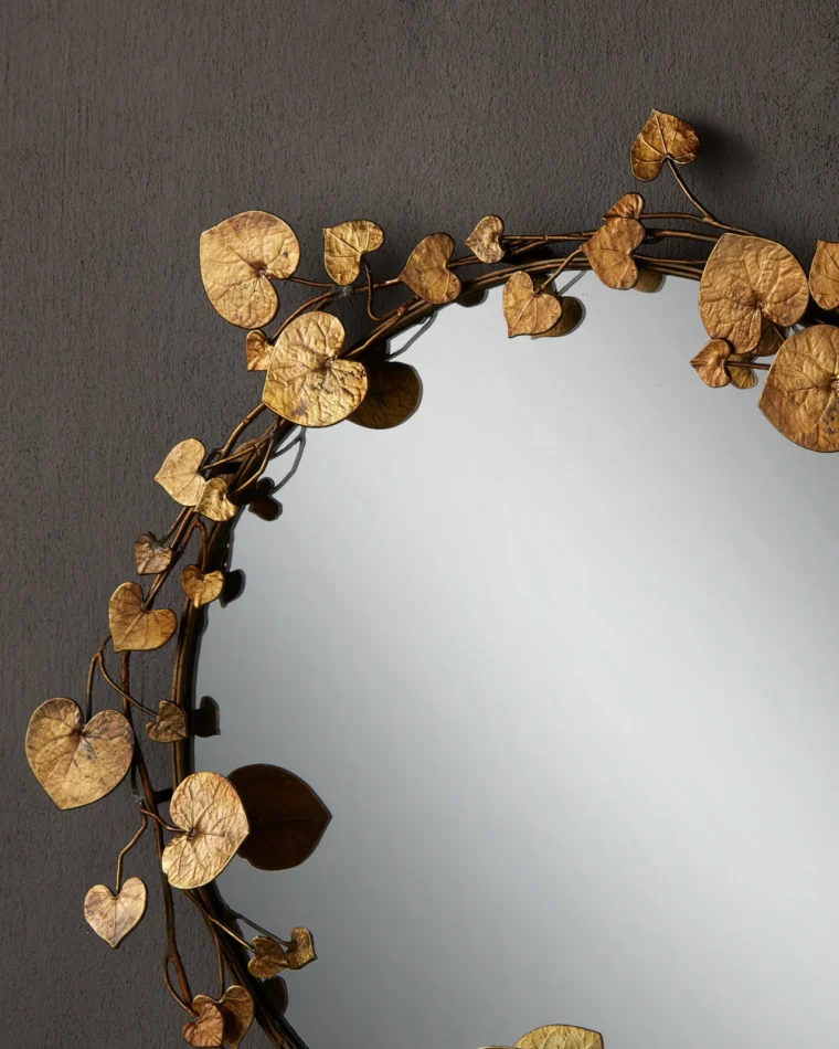 Brass Vines Cast Aluminum Mirror - Image 4