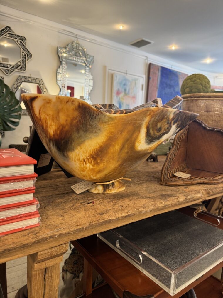 Large Tortoise Resin Fruit Bowl - Image 8