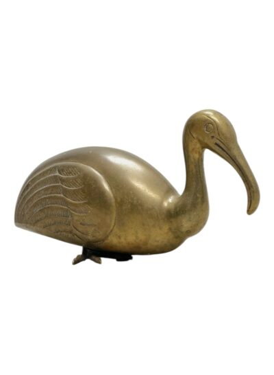 Vintage Sitting Brass Bird