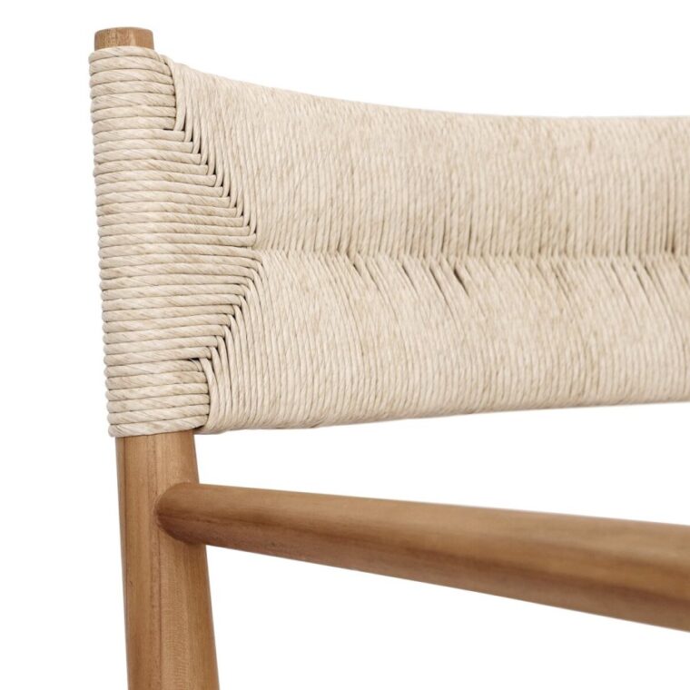 Outdoor Teak and All Weather Wicker Dining Arm Chair - Image 6