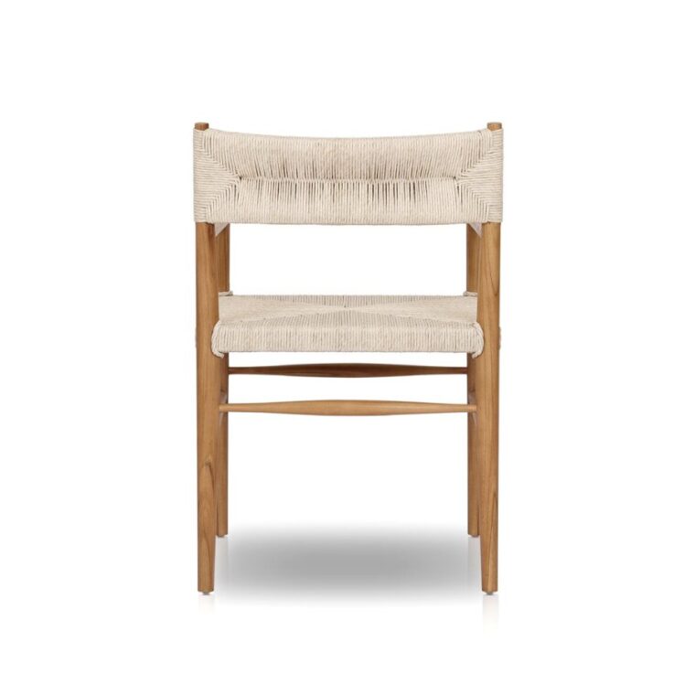 Outdoor Teak and All Weather Wicker Dining Arm Chair - Image 5