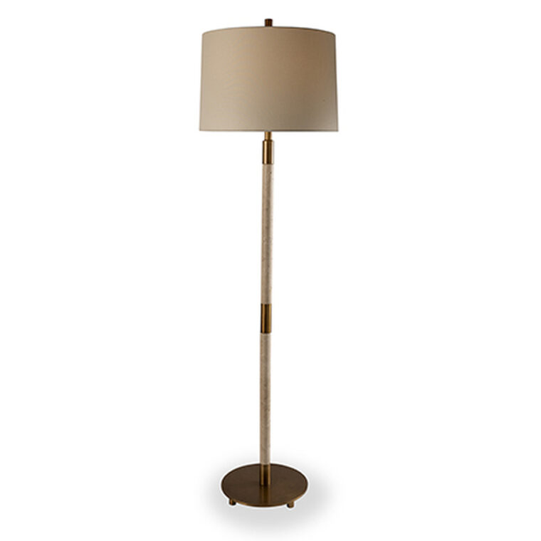 Hadrian Stone and Brass Floor Lamp - Image 2