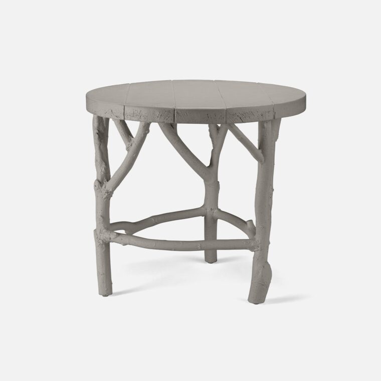 Outdoor Faux Bois Side Table