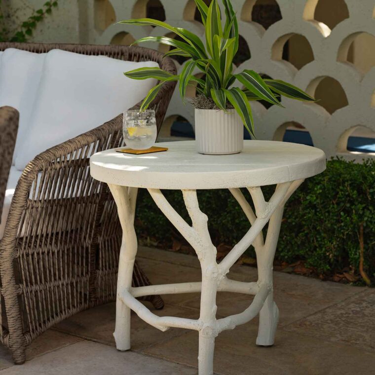 Outdoor Faux Bois Side Table - Image 8