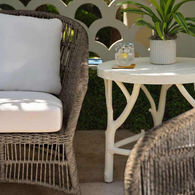 Outdoor Faux Bois Side Table - Image 9