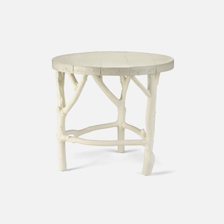 Outdoor Faux Bois Side Table - Image 2