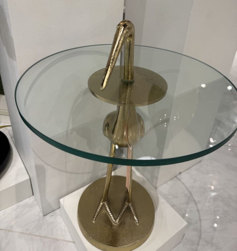 Crane Brass Side Table - Image 3