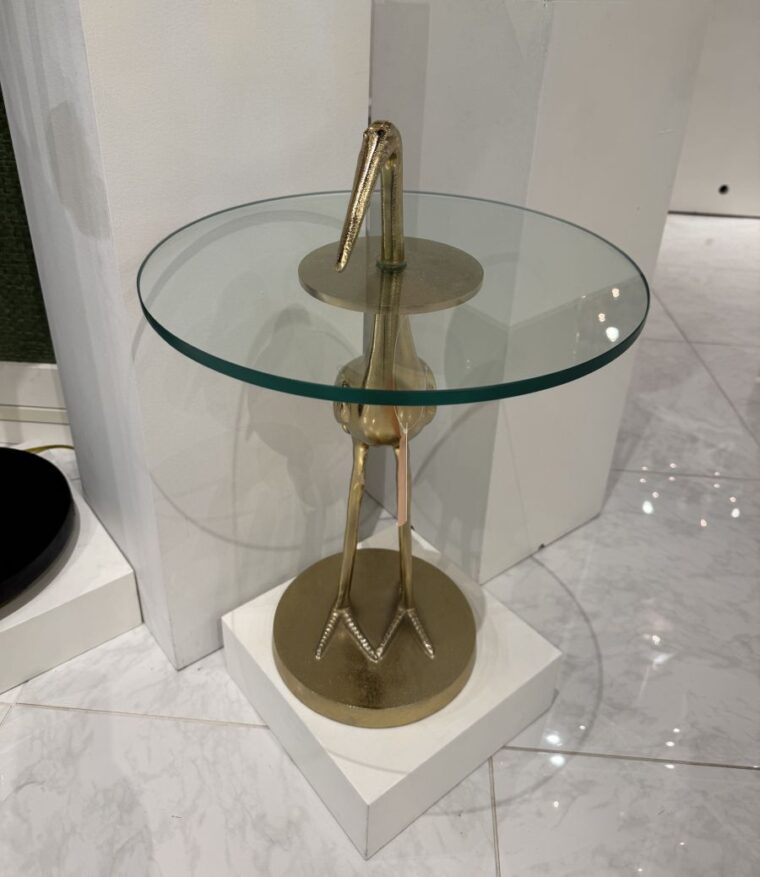 Crane Brass Side Table - Image 4