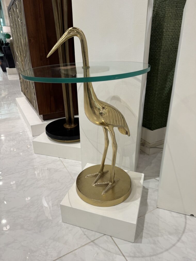 Crane Brass Side Table - Image 6