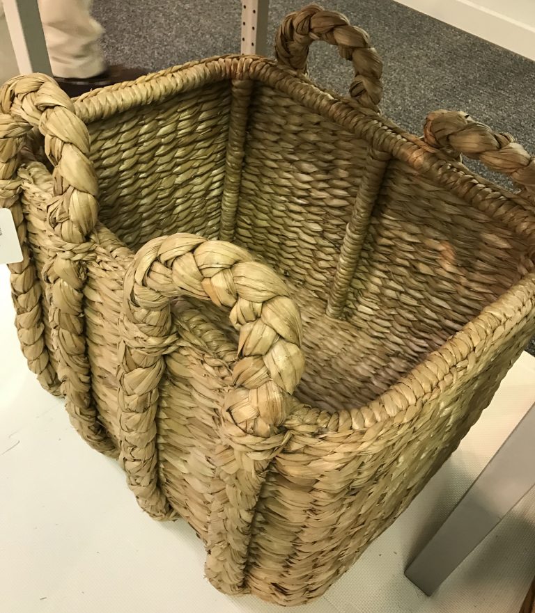 Large Rectangular Rush Basket - Mecox Gardens