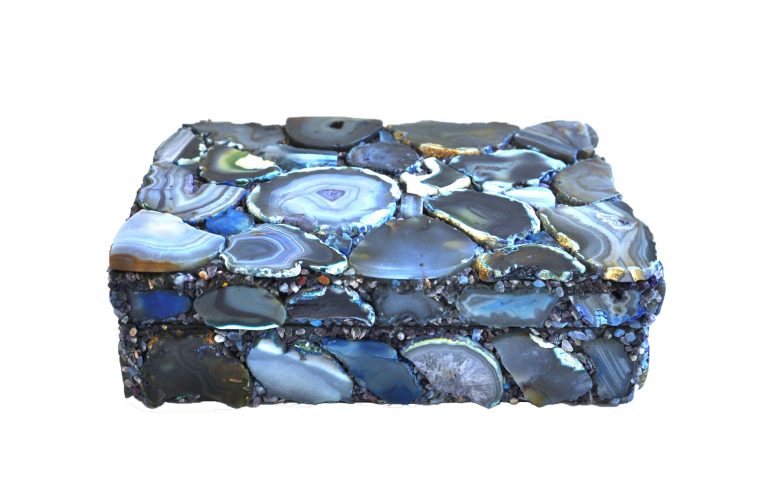 Large Blue Agate Box