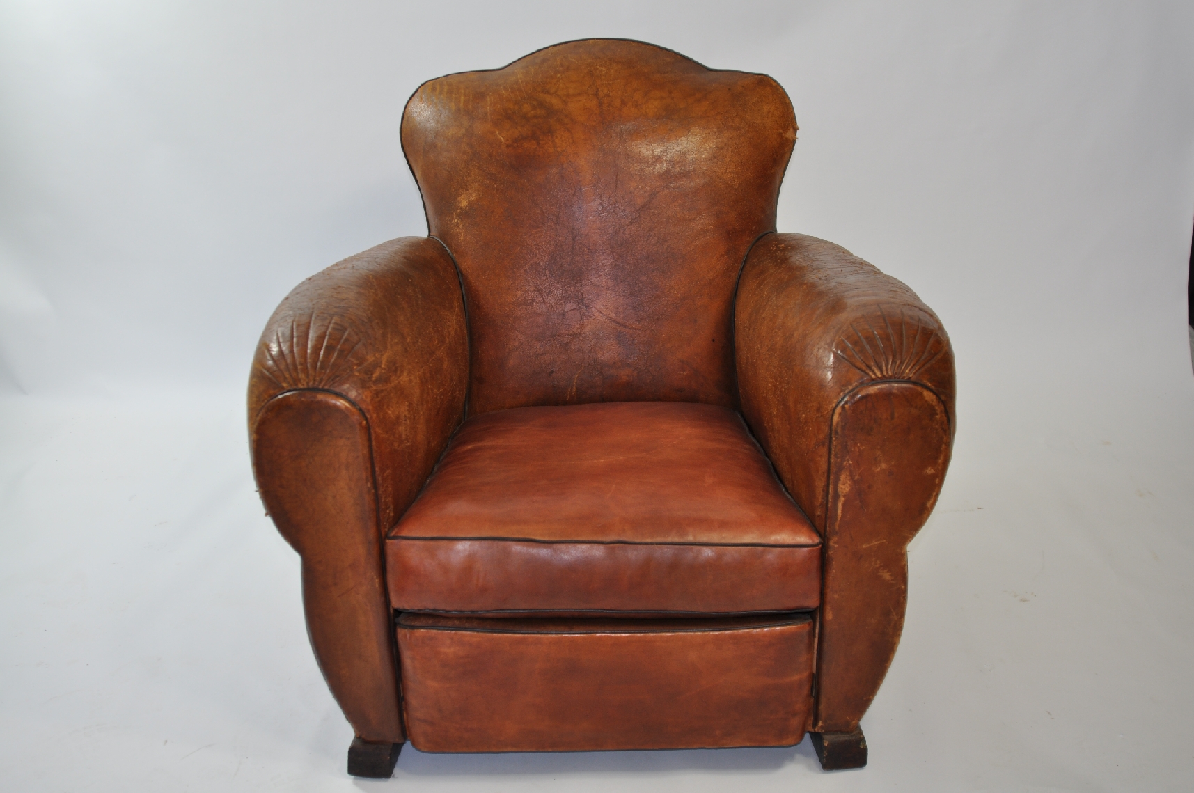 Pair of Camel Back Club Chairs - Mecox Gardens