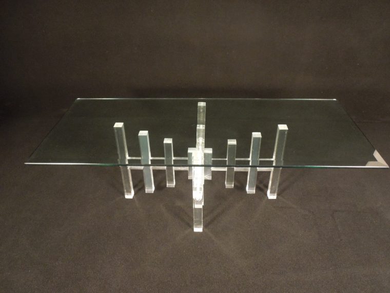 Vintage Rectangular Lucite Coffee Table