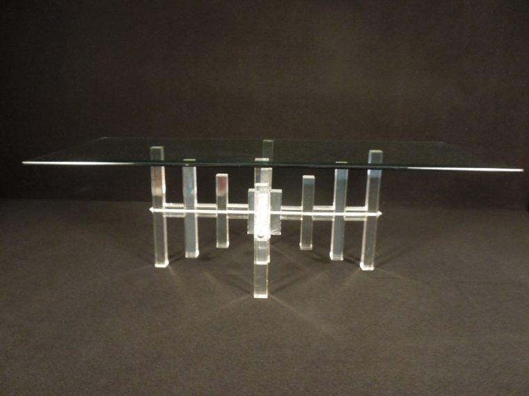 Vintage Rectangular Lucite Coffee Table - Image 2