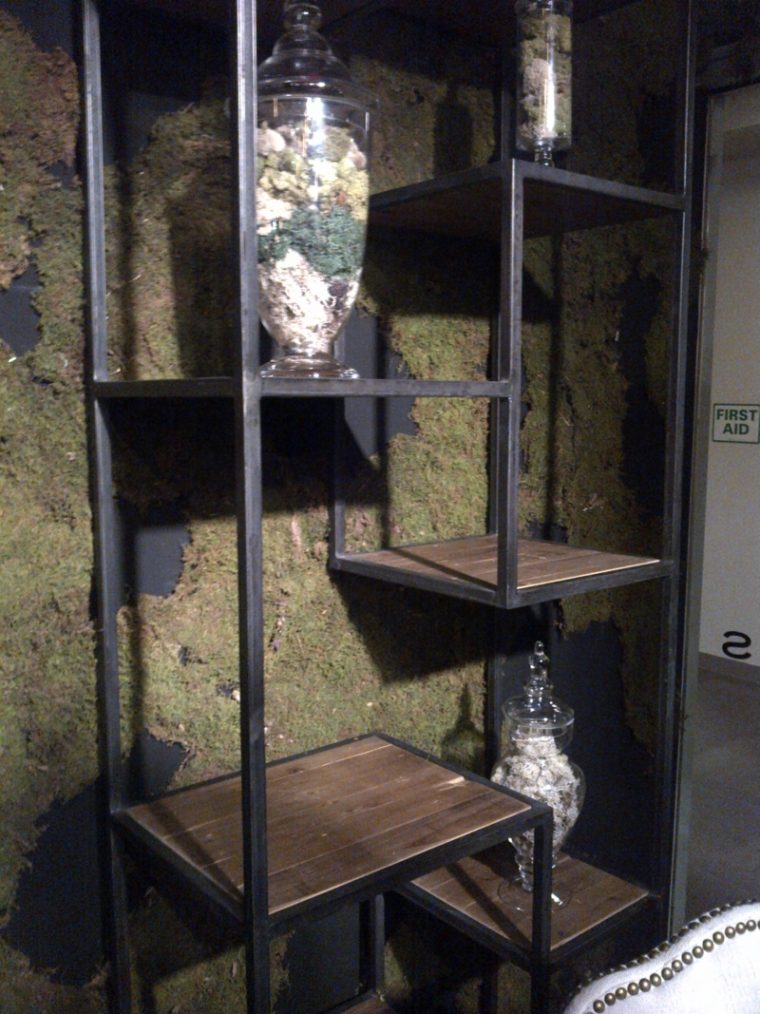 Large Lena Wood and Iron Bookcase - Image 2