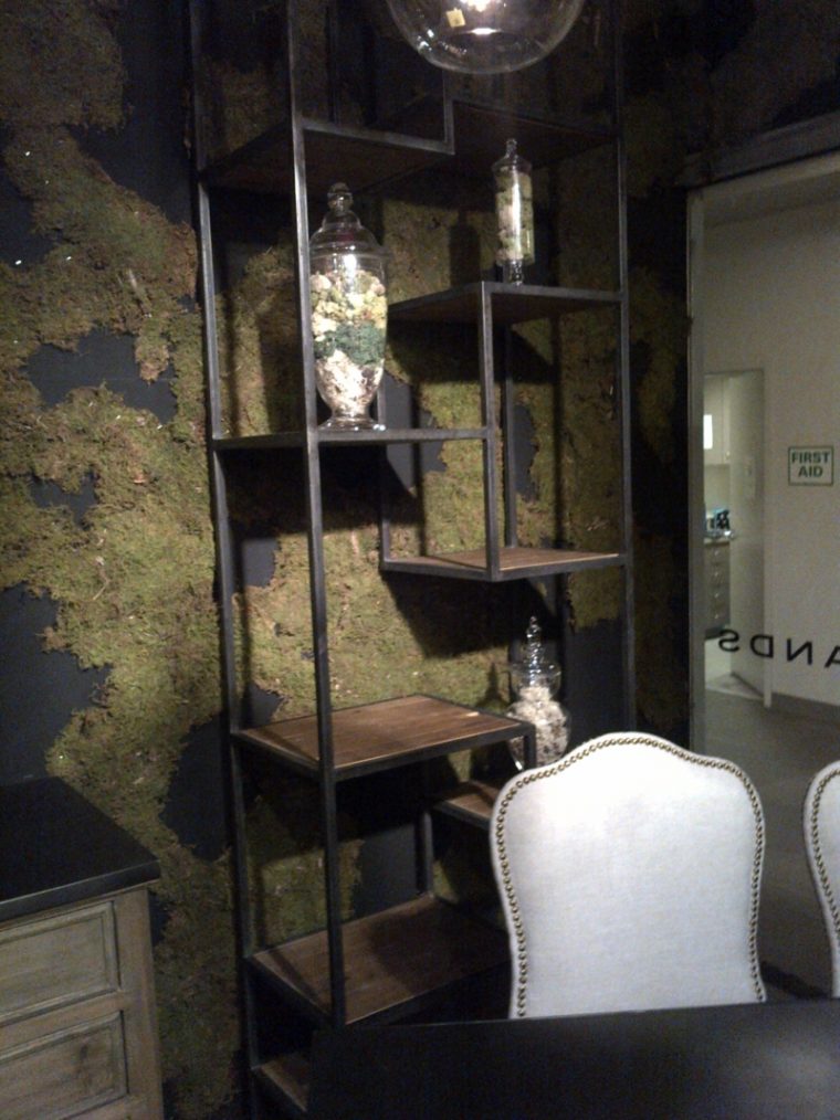 Large Lena Wood and Iron Bookcase - Image 4