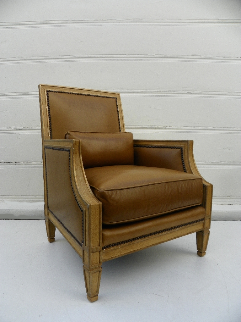 Odeon Hotel Dark Leather Library Chair Mecox Gardens