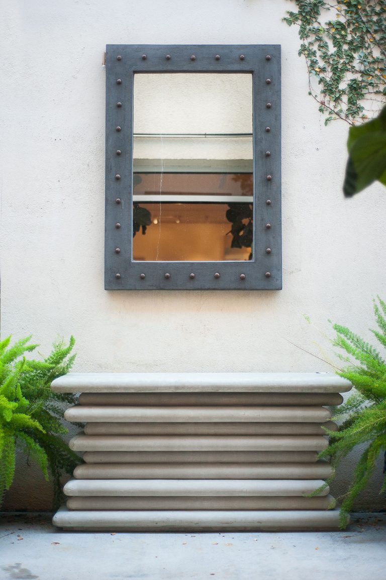 Outdoor Cary Stacked Concrete Console Mecox Gardens