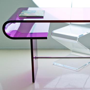 Sculptural Lucite Desk Mecox Gardens