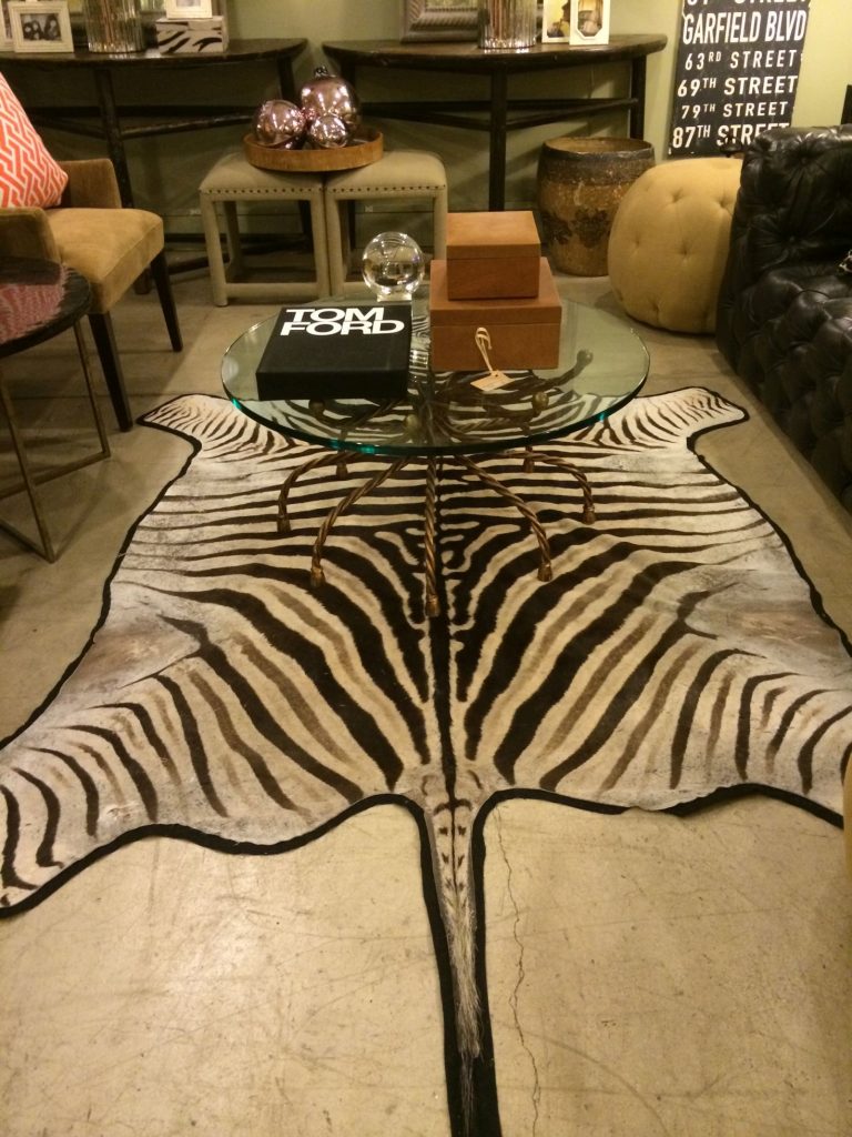 Genuine Zebra Rug Mecox Gardens