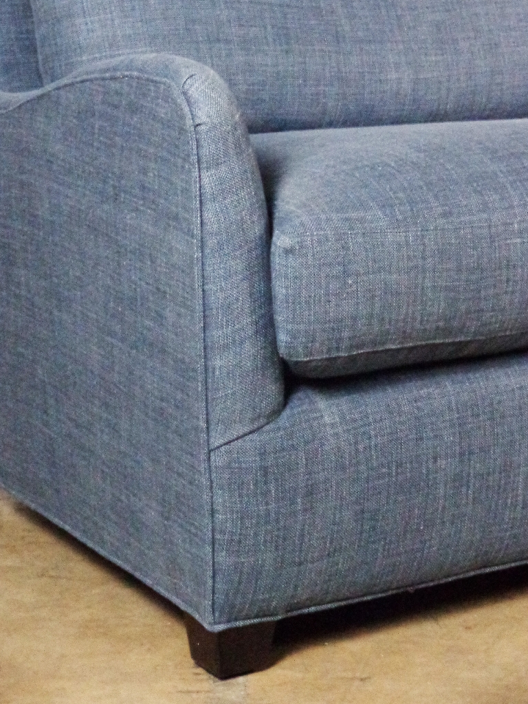 Brewer Midnight Blue Upholstered Sofa Mecox Gardens