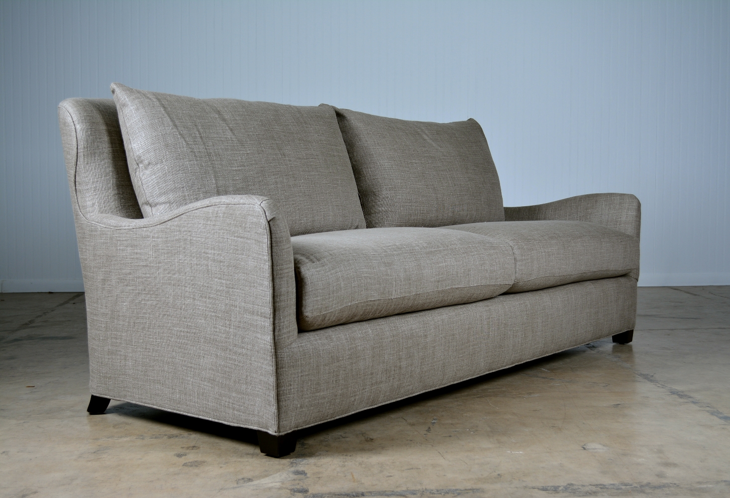 Brewer Midnight Blue Upholstered Sofa Mecox Gardens