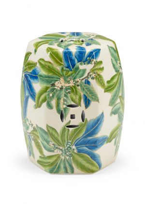 Flora Porcelain Garden Stool