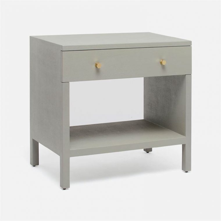 Large Marta Faux Linen Nightstand - Image 5