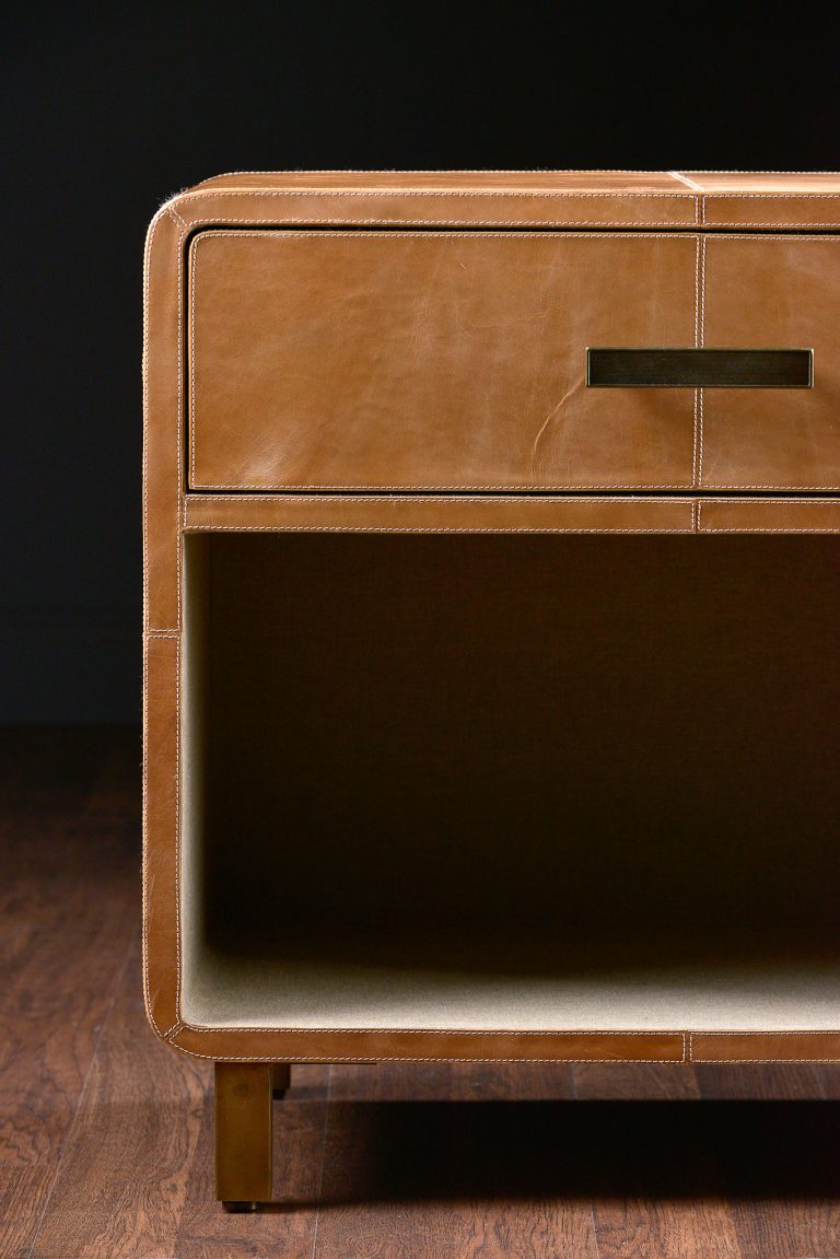 Large Tedan Leather Nightstand Mecox Gardens