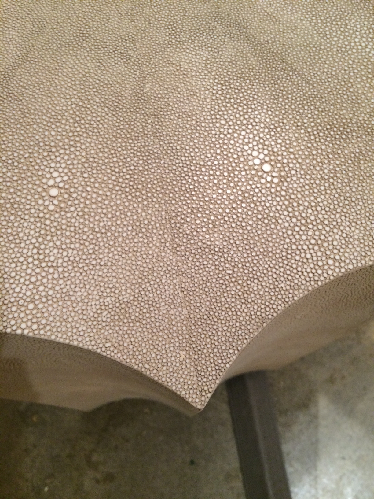 Faux Shagreen Scalloped Side Table Mecox Gardens
